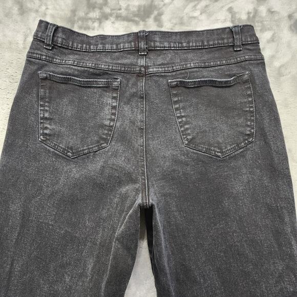 Style&Co Jeans Womens 14 Black Easy Fit High Rise Tapered Straight Leg Stretch - Picture 4 of 13